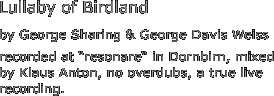 Lullaby of Birdland